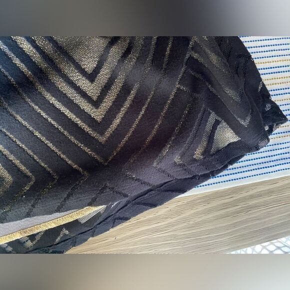 Abercrombie & Fitch black and gold sleeveless dress size medium - Picture 11 of 16